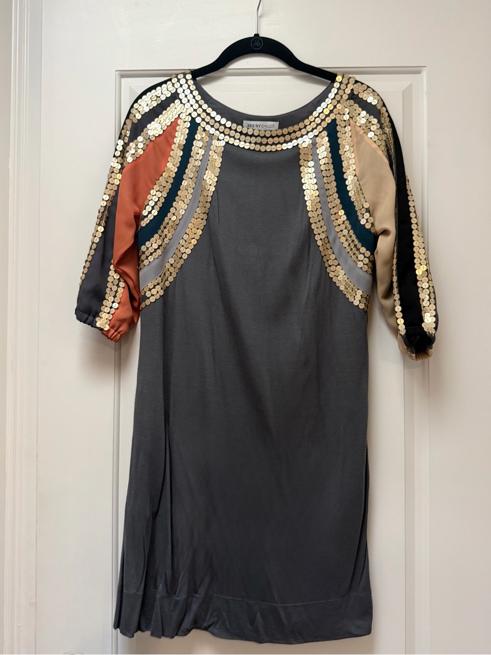 See By Chloe Gray Shift Dress // As Seen in Gossip Girl